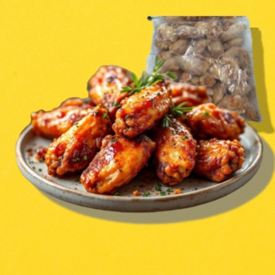 Ailes de poulet BBQ non cuites 2kg Menu