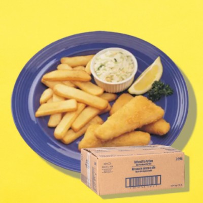 Goberge panée hachée en pâte triangle 2oz High Liner 4.54kg