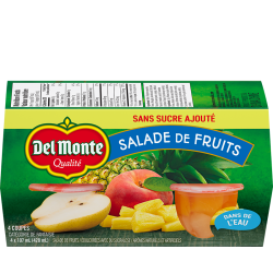 Salade de Fruits dans de l'eau sans sucre ajouté Del Monte 4 x 107ml